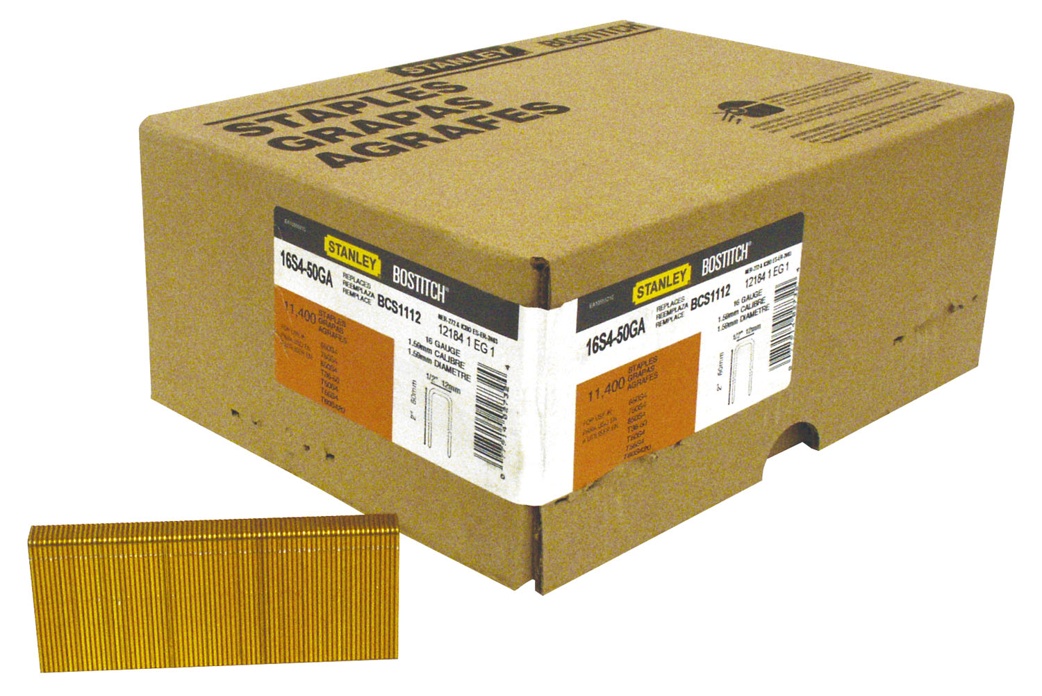 Bostitch Stanley 16S4 50GAL 8,550 Count 2" Medium Crown Construction Staples