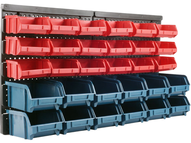 Refurbished Trademark 75 92226 30 Bin Wall Mounted Parts Rack