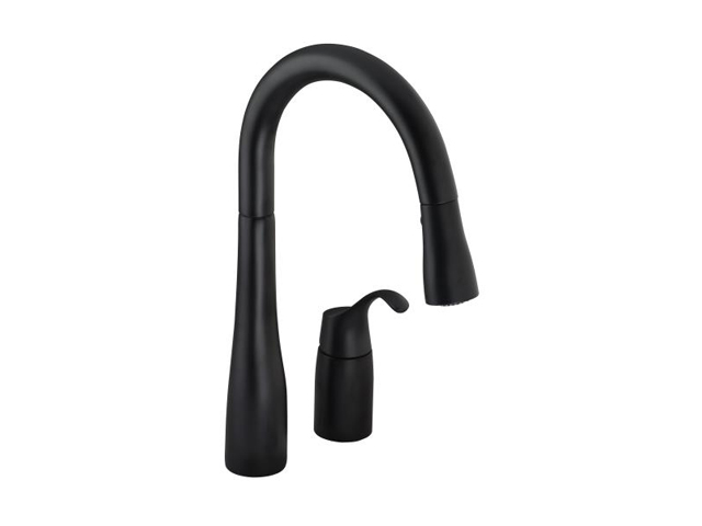 KOHLER K 649 BL Simplice Pull Down Secondary Sink Faucet Matte Black