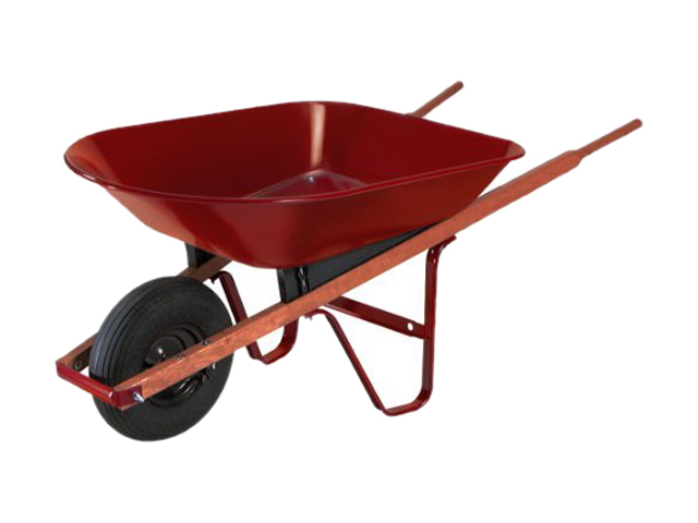 Jackson M6SNT 6 Cubic Foot Steel Narrow Tray Contractor Wheelbarrow