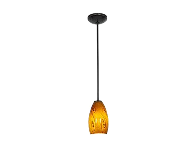 Access Lighting Tali Inari Silk Glass Pendant   1 Light Oil Rubbed Bronze Finish w/ ASKY Glass