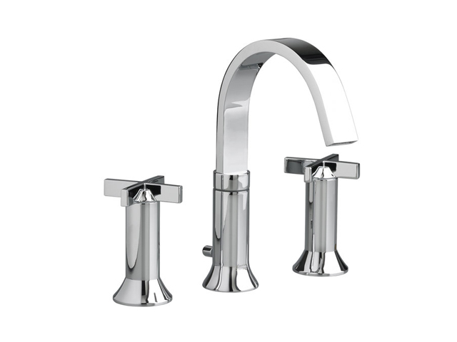 American Standard 7430.821.002 Berwick Widespread Bathroom Faucet w/ Cross Handle Polished Chrome  Bathroom Faucet