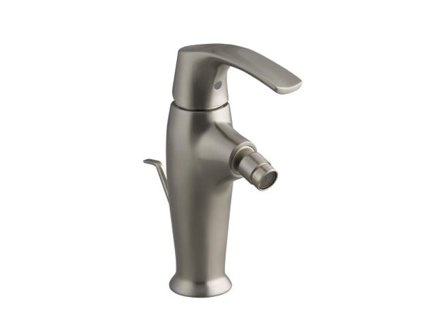 KOHLER K 19481 4 BN Single Hole Symbol Single Control Bidet Faucet Brushed Nickel