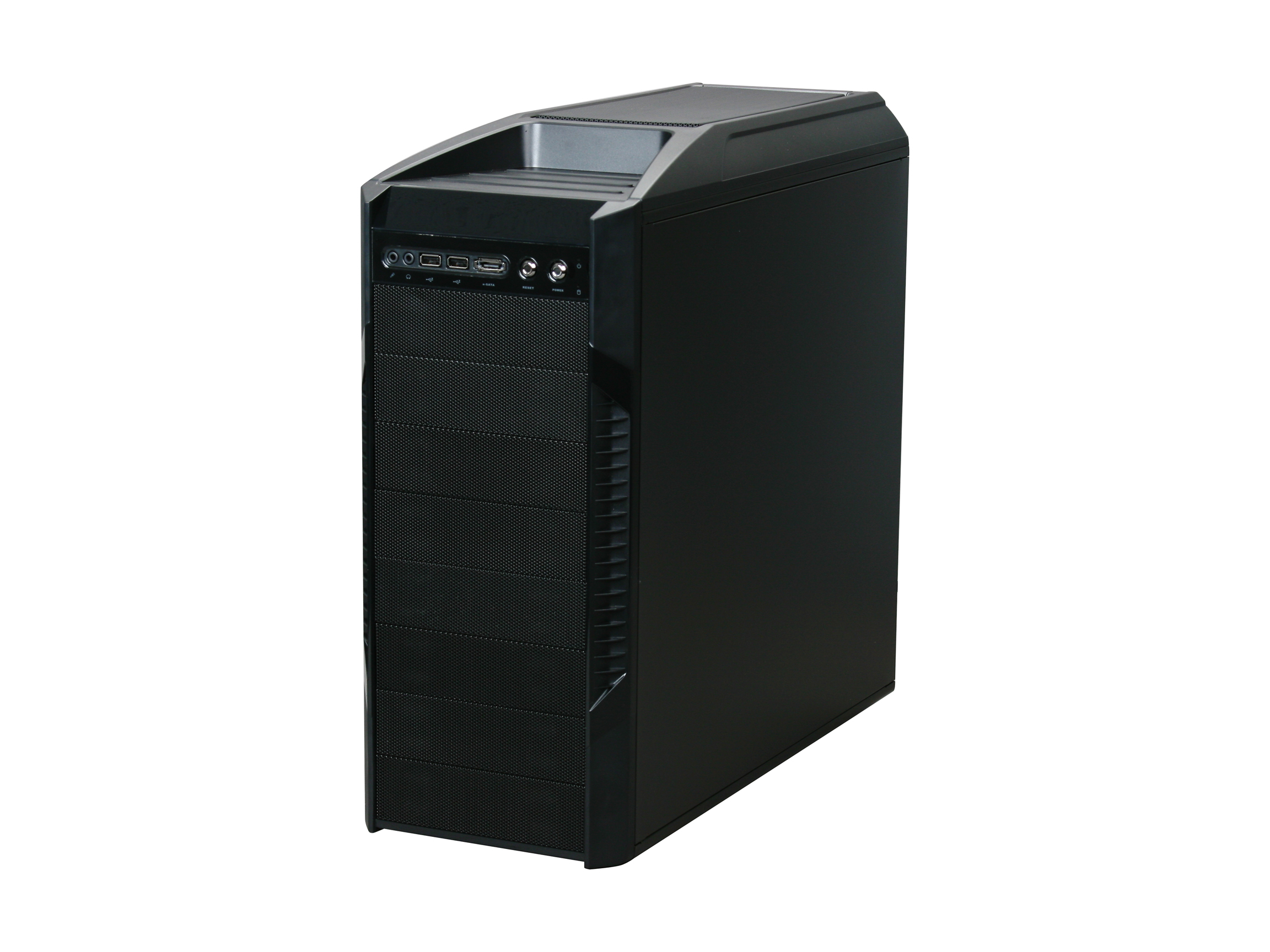 Rosewill DESTROYER Black Gaming ATX Mid Tower Computer Case, comes with Three Fans 1x Front Blue LED 120mm Fan, 1x Top 120mm Fan, 1x Rear 120mm Fan, option Fans 2x Side 120mm Fan, 1x Top 120mm Fan, 1x