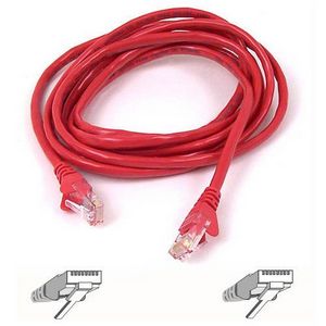 BELKIN A3L791 03 RED S 3 ft. Cat 5E Red Network Cable