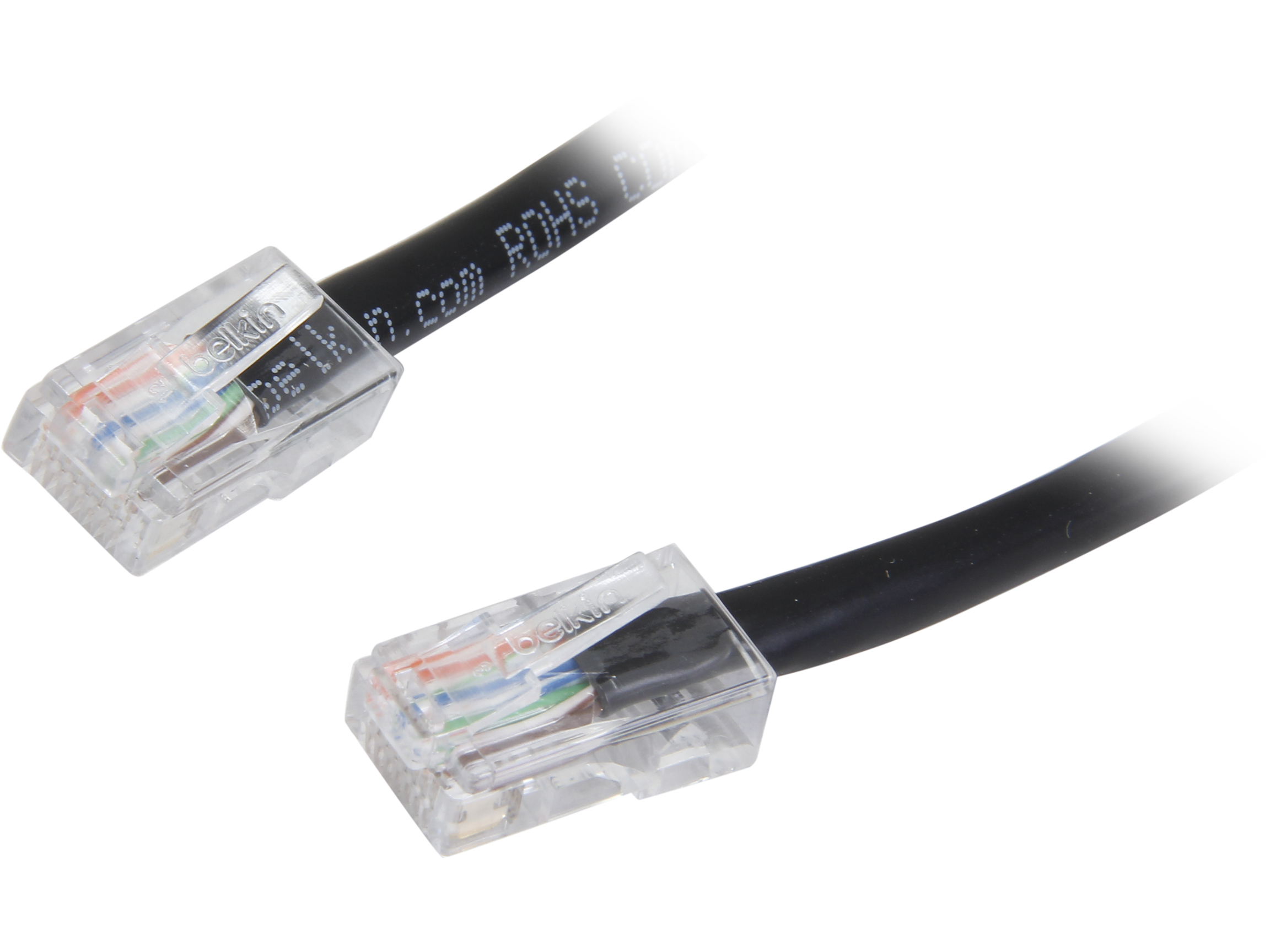 BELKIN A3L791 20 BLK 20 ft. Cat 5E Black Patch Cable CAT5e RJ 45M / RJ 45M