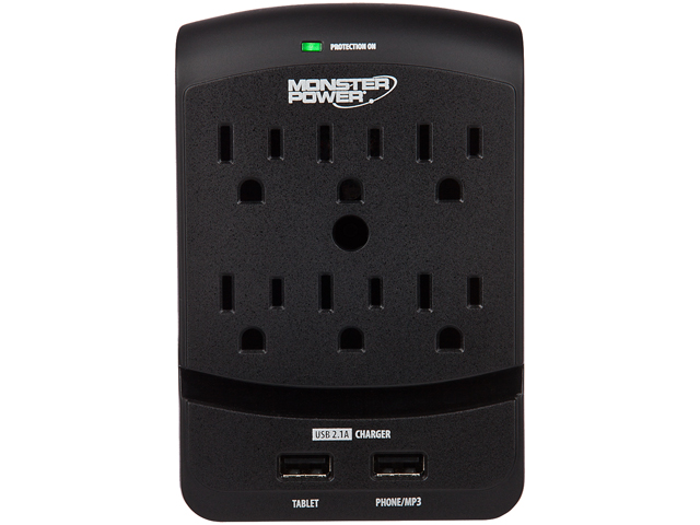 MONSTER 121824 00 1080 joule Core Power 650 USB Wall Outlet