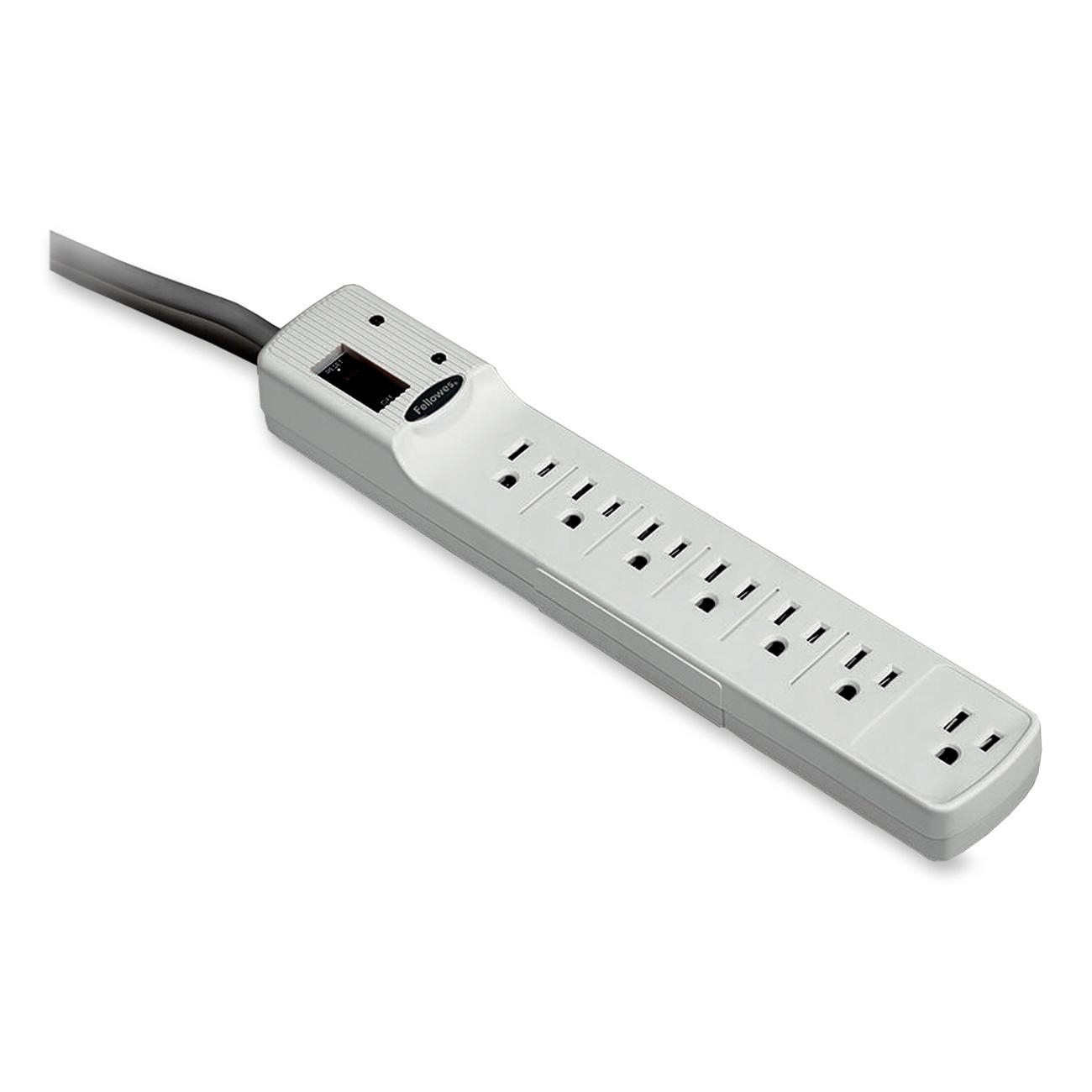 Fellowes 99004 6 ft 7 Outlets 230 J Surge Protector