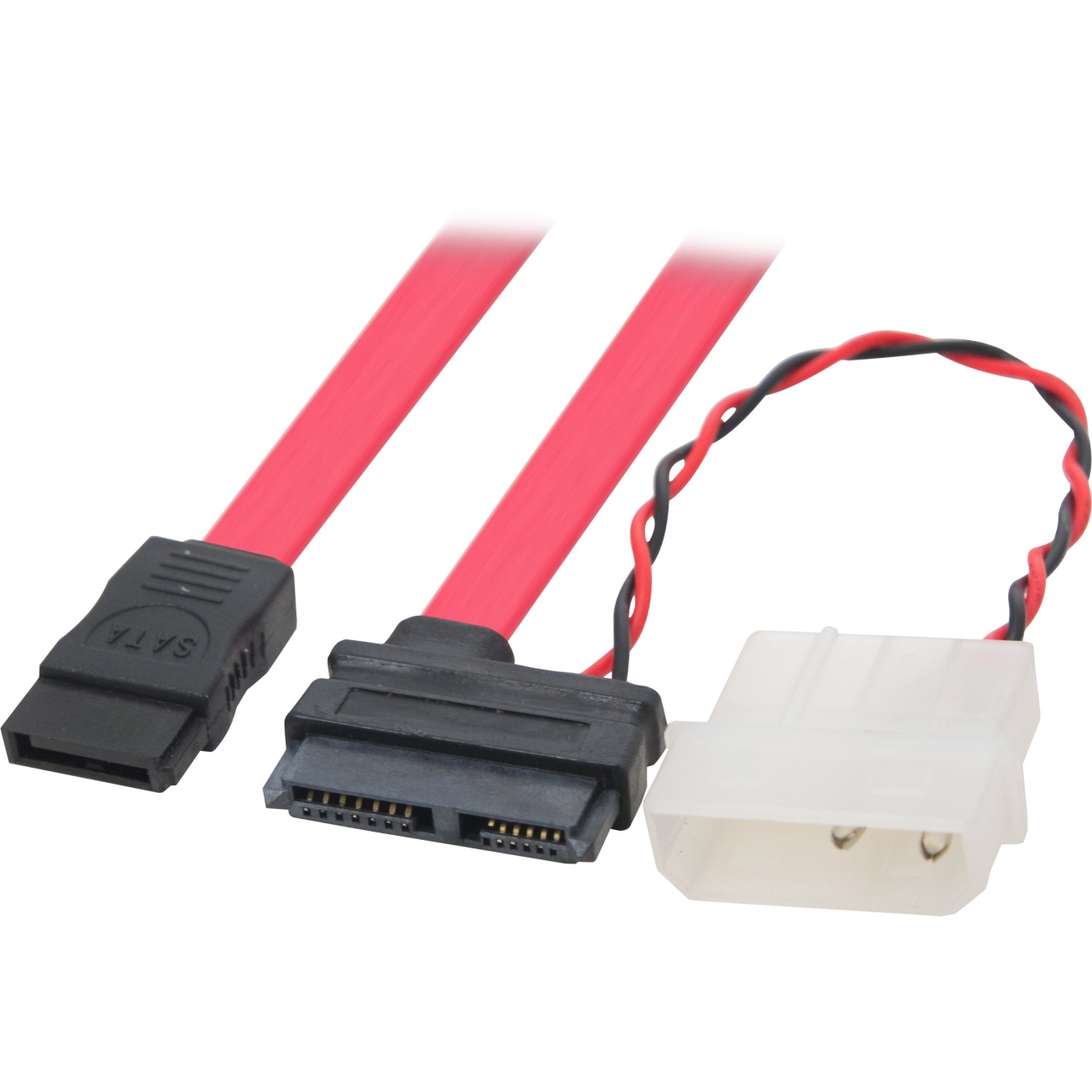 SYBA CL CAB40042 6" 37"/6" Mini SATA Data/Power Cable with Molex Power Adapter   SATA / eSATA Cables