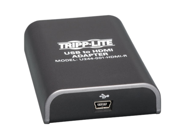 Tripp Lite USB 2.0 to HDMI Dual/Multi Monitor External Video Graphics Card Adapter, 128 MB SDRAM, 1080p @ 60hz (U244 001 HDMI R) 