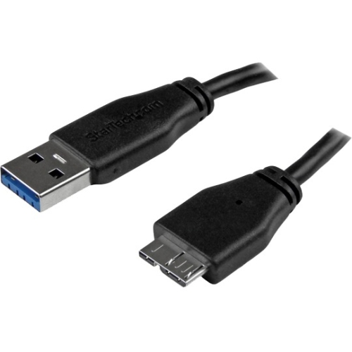 StarTech 0.5m (20in) Slim SuperSpeed USB 3.0 A to Micro B Cable   M/M