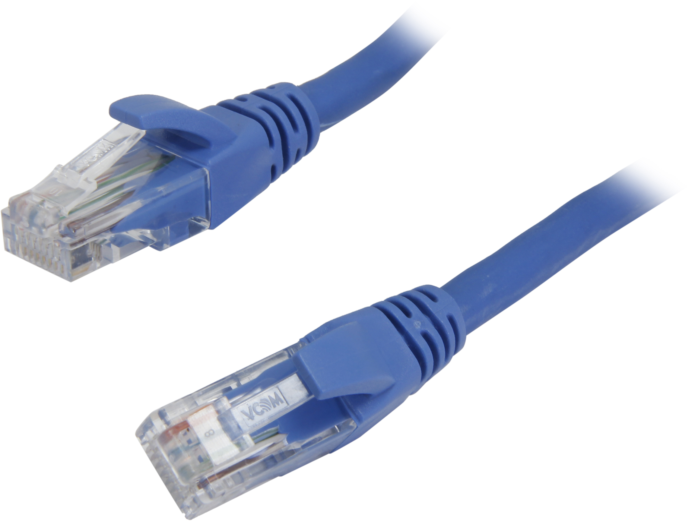 VCOM VC611 7BL 7 ft. Cat 6E Blue Molded Patch Cable