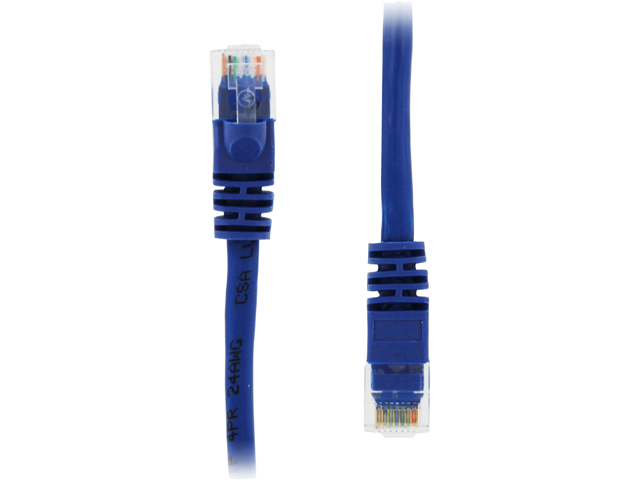 (10 Pack) 1 FT RJ45 CAT5E Molded Ethernet Network Patch Cable   Blue   Lifetime Warranty