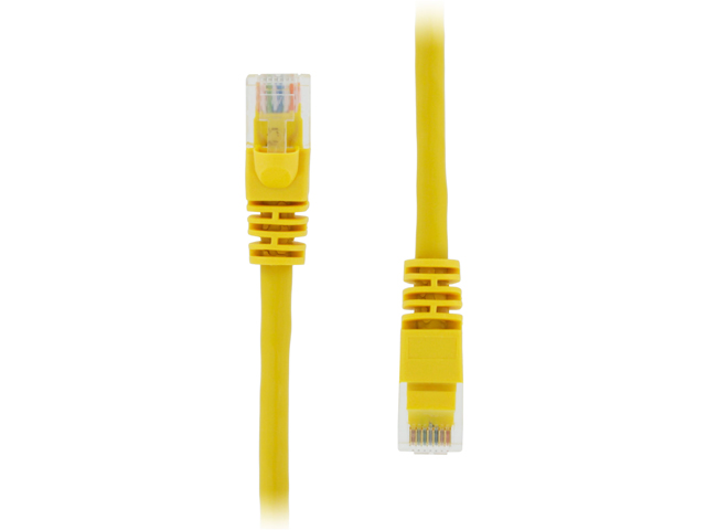 3 FT RJ45 CAT6 550MHz Molded Ethernet Network Patch Cable   Yellow   Lifetime Warranty