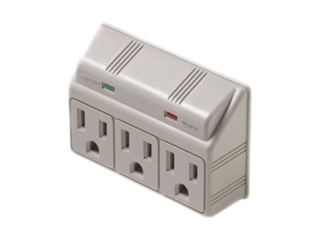 Steren 905 304 Wall Mount 3 Outlets 270 Joules Plug In Surge Protector