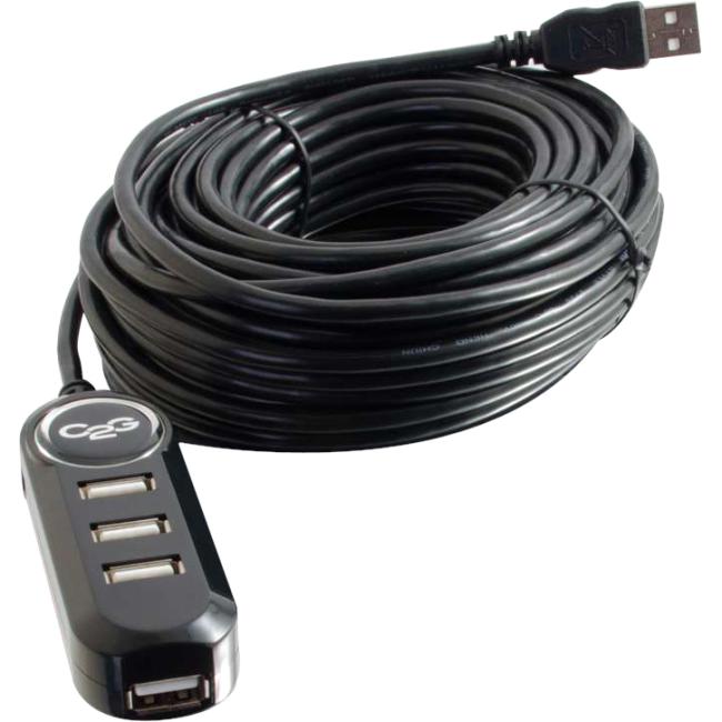 C2G 12m USB 2.0 A Male to A Female 4 Port Active Extension Cable