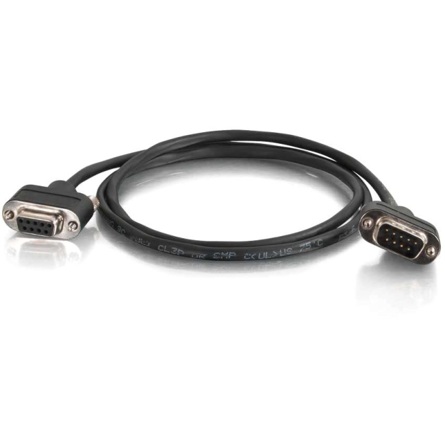 C2G 15ft CMP Rated Low Profile DB9 Null Modem Cable M F