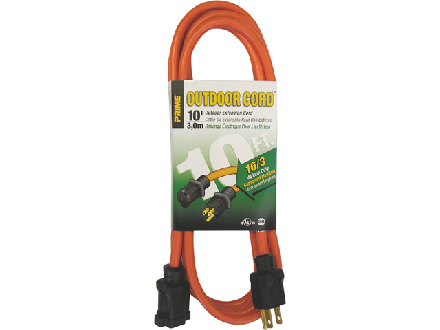 Prime Wire Model EC501610 10 ft. 16/3 SJTW Medium Duty Extension Cord
