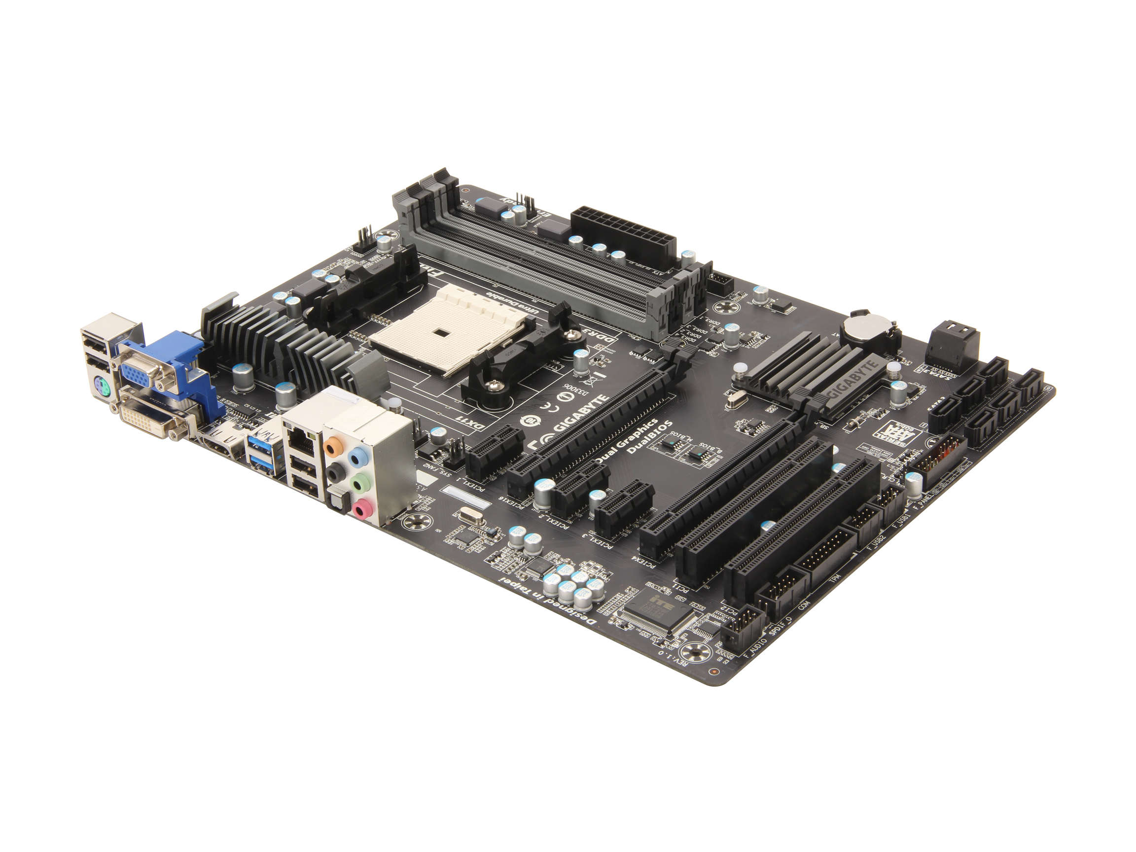 GIGABYTE GA F2A85X D3H FM2 AMD A85X (Hudson D4) SATA 6Gb/s USB 3.0 HDMI ATX AMD Motherboard with UEFI BIOS