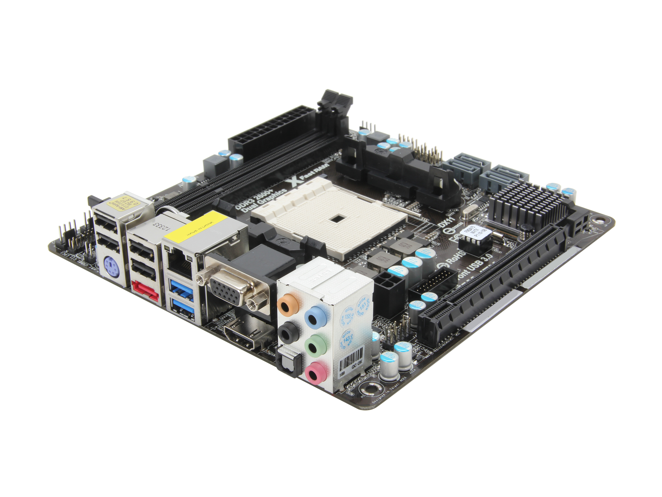 ASRock FM2A75M ITX FM2 AMD A75 (Hudson D3) SATA 6Gb/s USB 3.0 HDMI Mini ITX AMD Motherboard