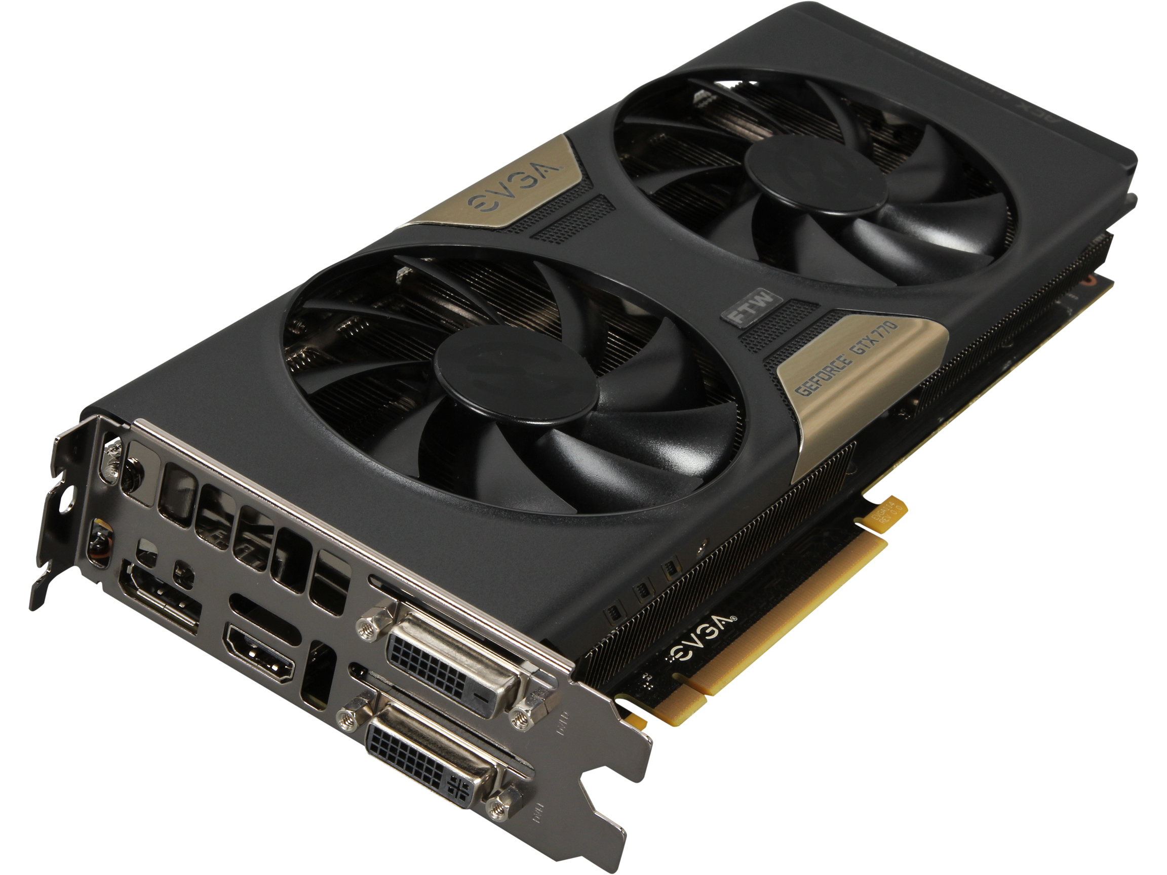 EVGA 04G P4 3776 KR G SYNC Support GeForce GTX 770 4GB 256 Bit GDDR5 PCI Express 3.0 SLI Support FTW 4GB Dual w/ EVGA ACX Cooler Video Card