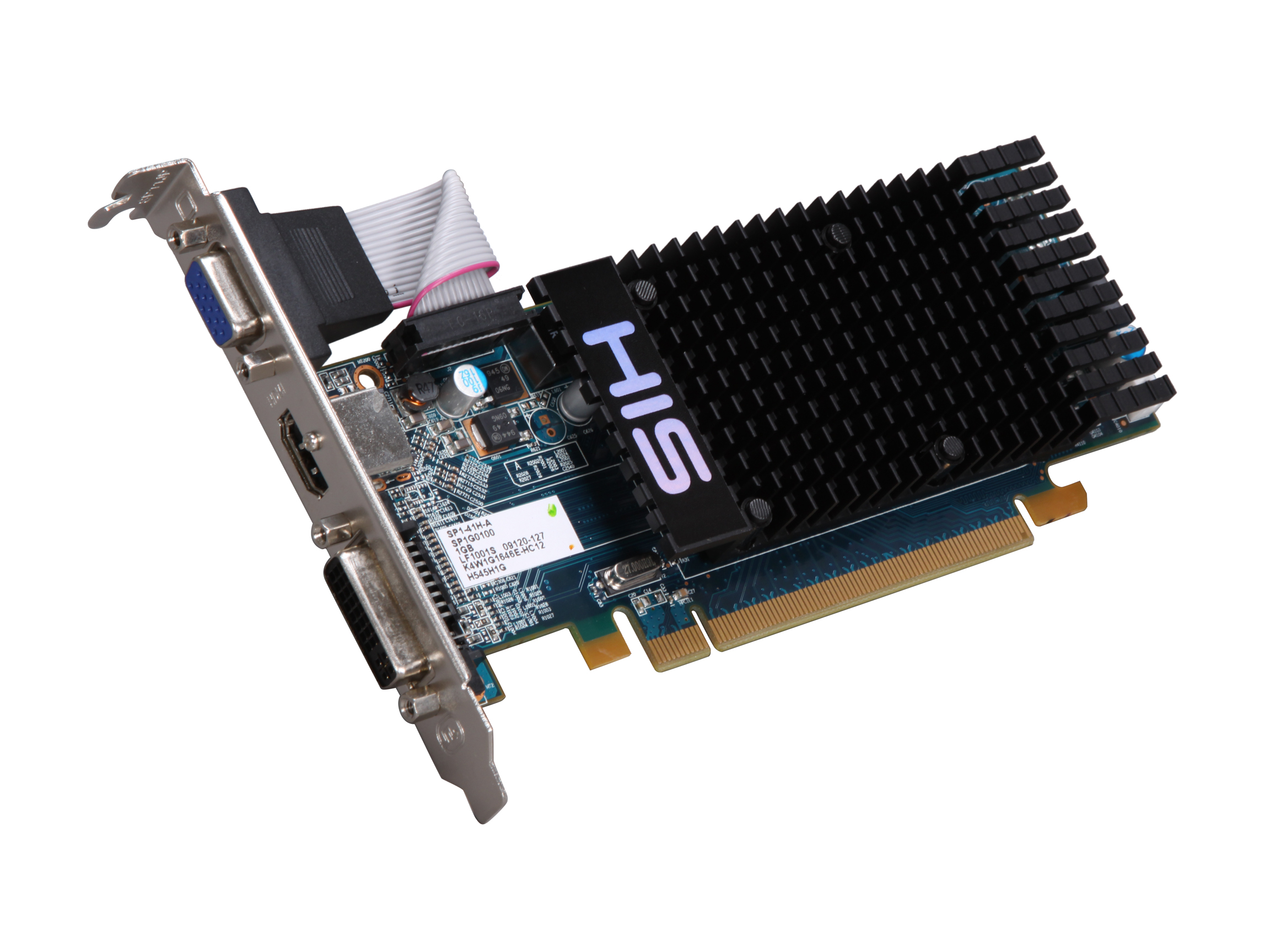 HIS Radeon HD 5450 (Cedar) DirectX 11 H545H1G 1GB 64 Bit DDR3 PCI Express 2.1 x16 HDCP Ready Low Profile Ready Video Card