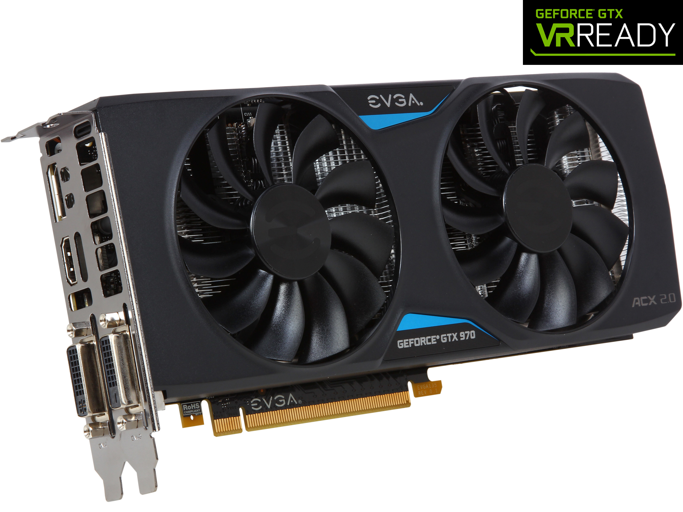 EVGA 04G 2975 KR GeForce GTX 970 SSC 4GB 256 Bit GDDR5 ACX 2.0 PCI Express 3.0