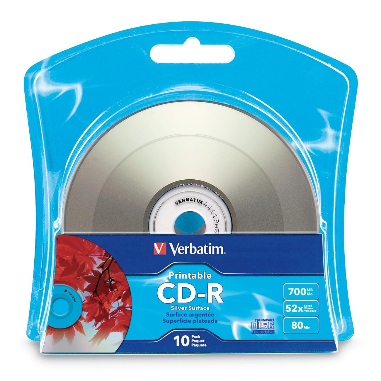 Verbatim 96933 CD Recordable Media   CD R   52x   700 MB   10 Pack Blister