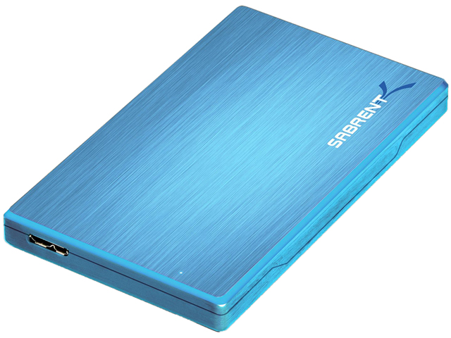 Sabrent Premium Ultra Slim 2.5 Inch SATA to USB 3.0 External Aluminum Hard Drive Enclosure Blue (EC ALBL)