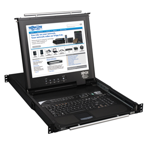 TRIPP LITE B020 016 17 IP 16 Port NetDirector 1U Rackmount Console KVM Switch w/17" LCD and IP Remote Access