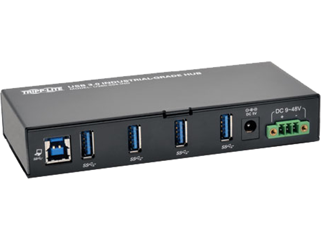 TRIPP.LITE U360 004 IND 4 Port Industrial USB 3.0 SuperSpeed Hub 15KV ESD Immunity Metal