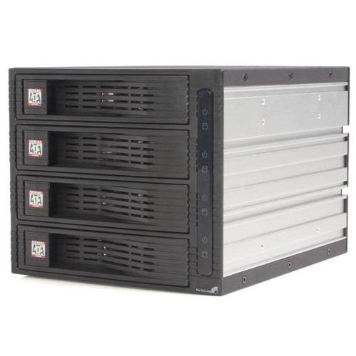 StarTech 5.25in Trayless Hot Swap Mobile Rack for 3.5in Hard Drive   Internal SATA Backplane Enclosure (HSB100SATBK)