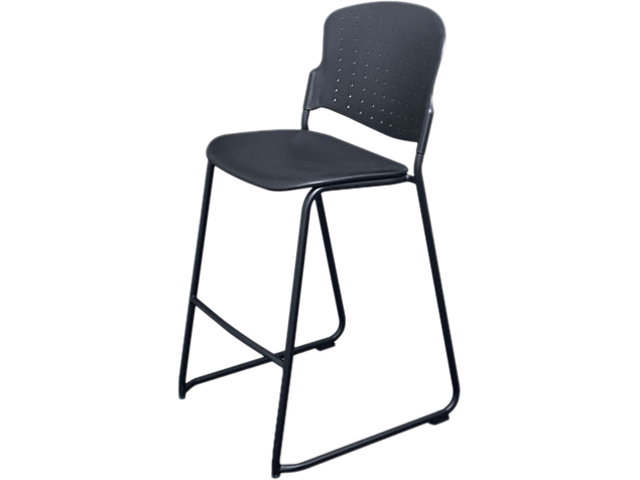 Stacking Stool, 21 1/2W X 24D X 43 3/4H, Black