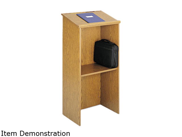 Safco 8915MO Stand Up Lectern 23"w x 15 3/4"d x 46"h Medium Oak