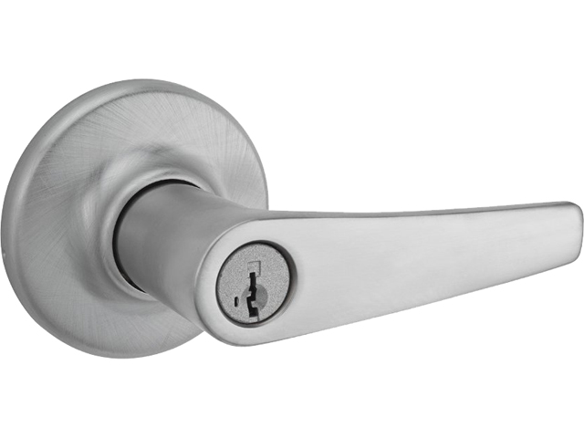 Kwikset 279DL 626 SMT CP K6 Stanley Delta Satin Chrome Light Commercial Vestibule Lever Featuring SmartKey