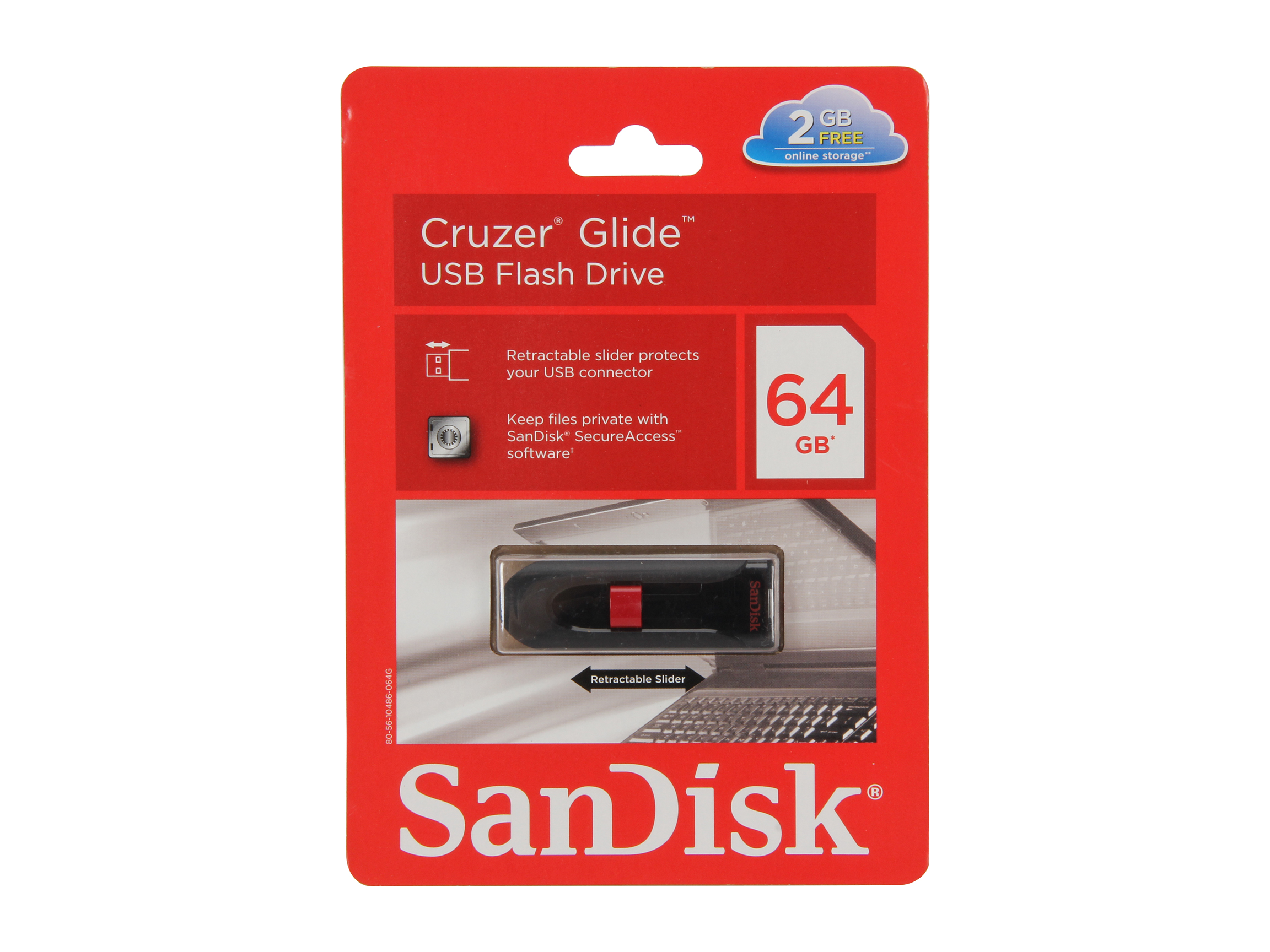 SanDisk Cruzer Glide 64GB USB 2.0 Flash Drive