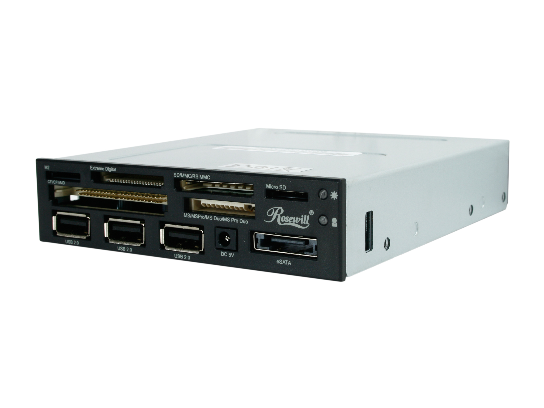 Rosewill RDCR 11004   Data Hub for 5.25" Drive Bays   Two USB 3.0 Ports and Main Connector, Four USB 2.0 Ports, eSATA, Internal Multiple Card Reader