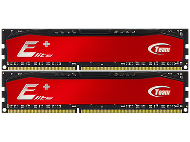 Team Elite Plus 8GB (2 x 4GB) 240 Pin DDR3 SDRAM DDR3 1333 (PC3 10600) Desktop Memory Model TPRD38G1333HC9DC01