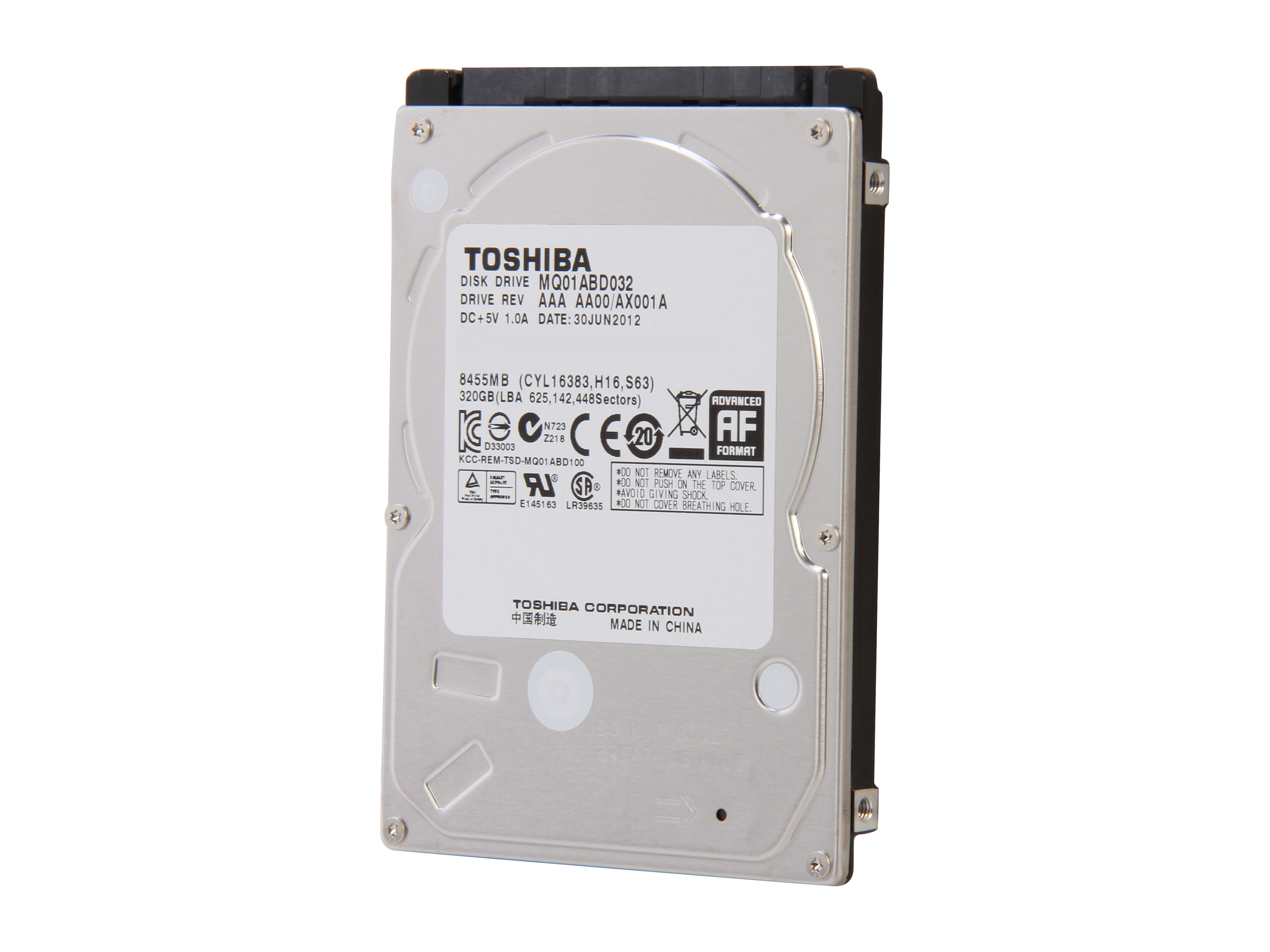 TOSHIBA MQ01ABD032 320GB 5400 RPM 8MB Cache SATA 3.0Gb/s 2.5" Internal Notebook Hard Drive Bare Drive