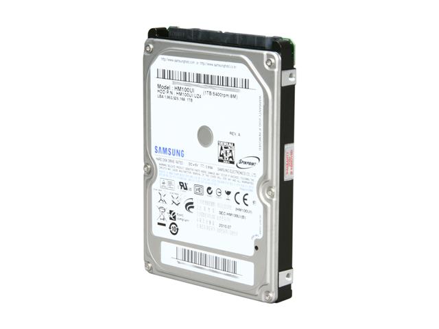 SAMSUNG SpinPoint MT2 HM100UI 1TB 5400 RPM 8MB Cache SATA 3.0Gb/s 2.5" Internal Hard Drive Bare Drive