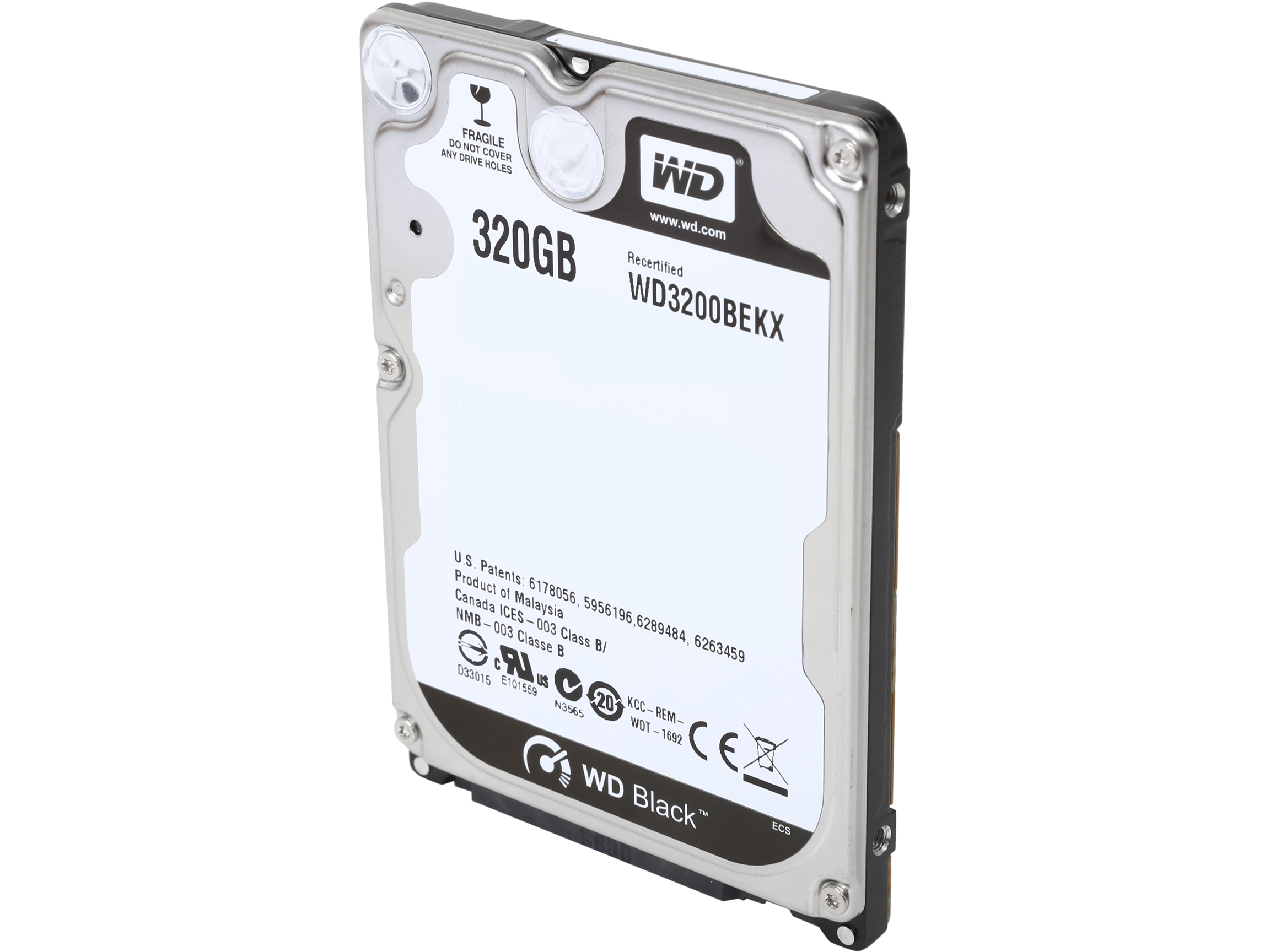 Refurbished WD BLACK SERIES WD3200BEKX 320GB 7200 RPM 16MB Cache SATA 6.0Gb/s 2.5" Internal Notebook Hard Drive Bare Drive