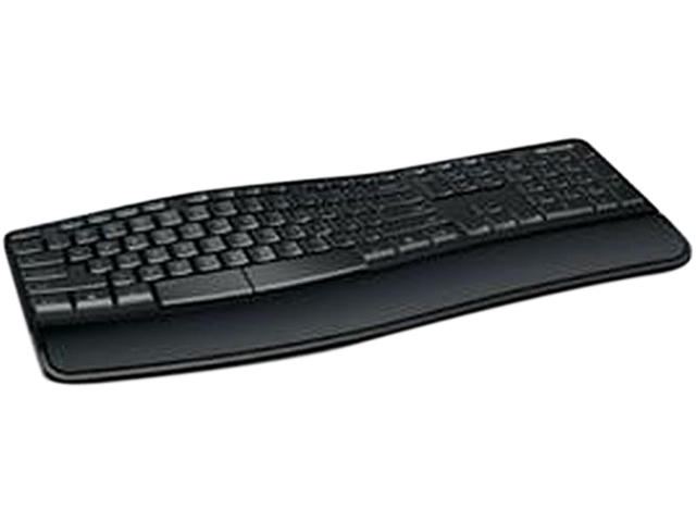 Microsoft V5S 00003 Black USB RF Wireless Ergonomic Sculpt Comfort Keyboard for Business French (Canada)