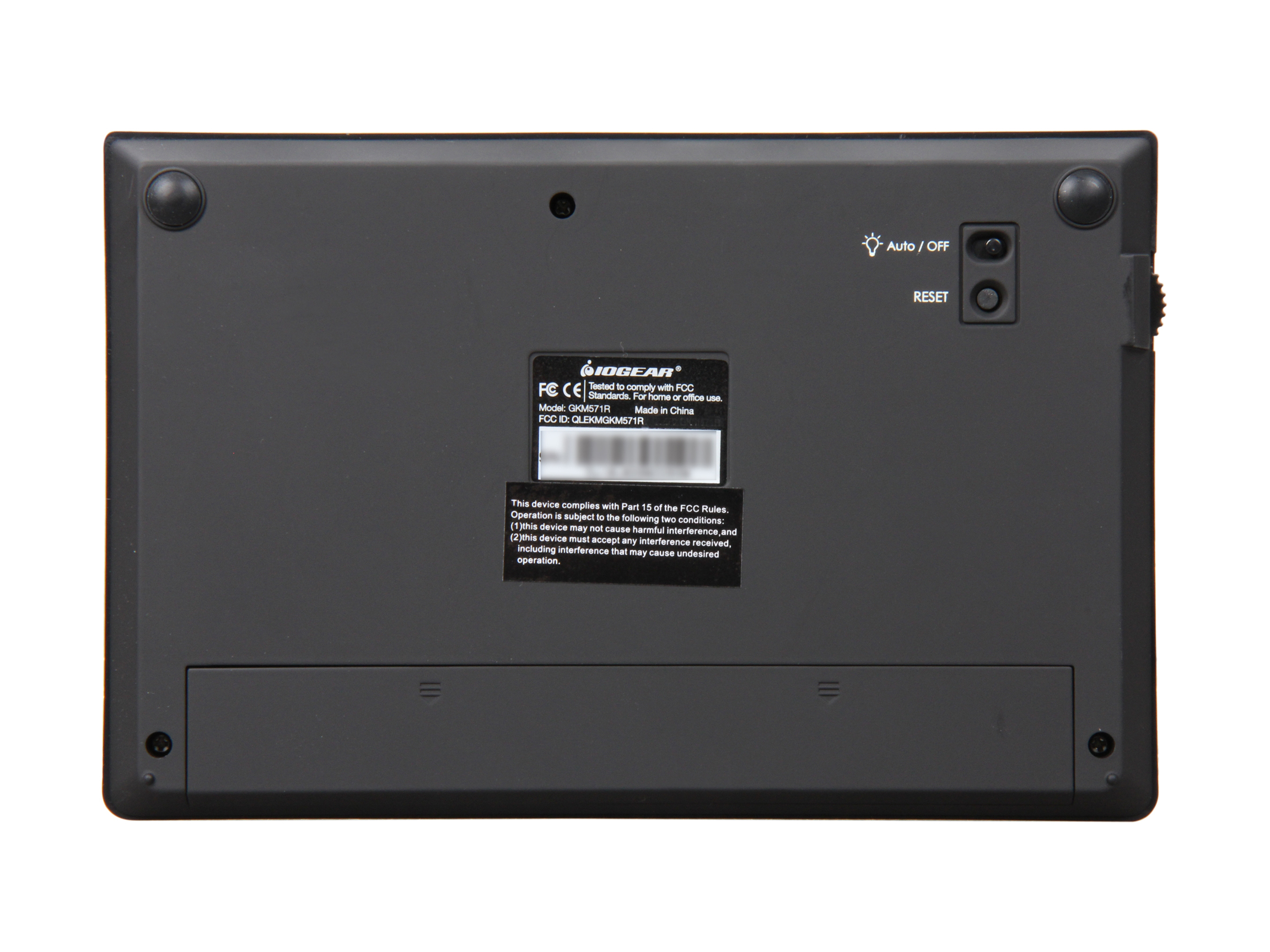 IOGEAR GKM571R Black USB RF Wireless Mini Keyboard with Trackball, Scroll Wheel and Backlight LED