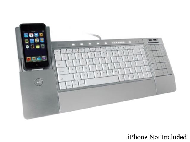   iHome iConnect Media Keyboard With iPod Dock (Silver) Model IH K231MS