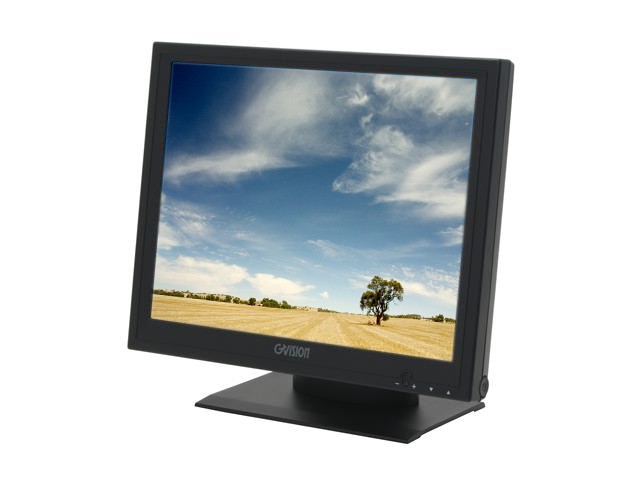 GVISION P15BX AB 459G Black 15" Serial/USB 5 wire resistive LCD Touchscreen Monitor w/ Tilt Adjustments 250 cd/m2 700:1 Built in Speakers 0.297mm Pixel Pitch