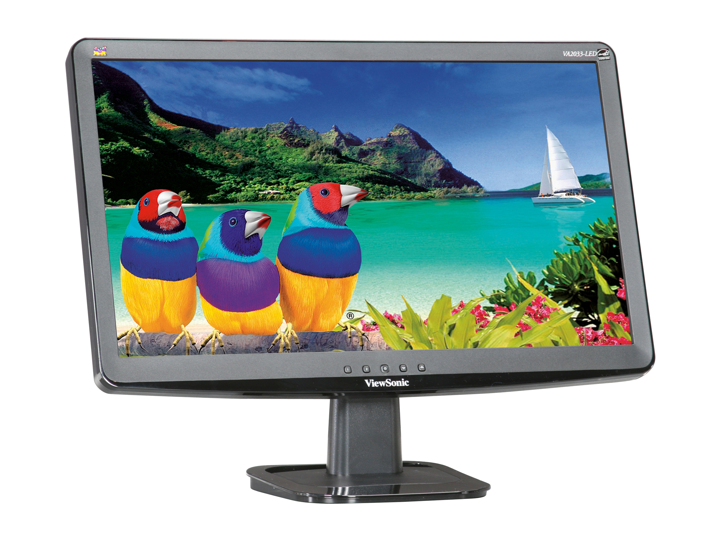 ViewSonic VA2033 LED Black 20" 5ms Widescreen LED Backlight LCD Monitor 250 cd/m2 DC 10,000,000:1 (1,000:1)