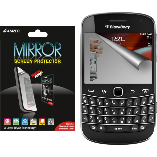 AMZER Mirror Screen Protector with Cleaning Cloth for BlackBerry Bold 9930 / 9900 AMZ91751