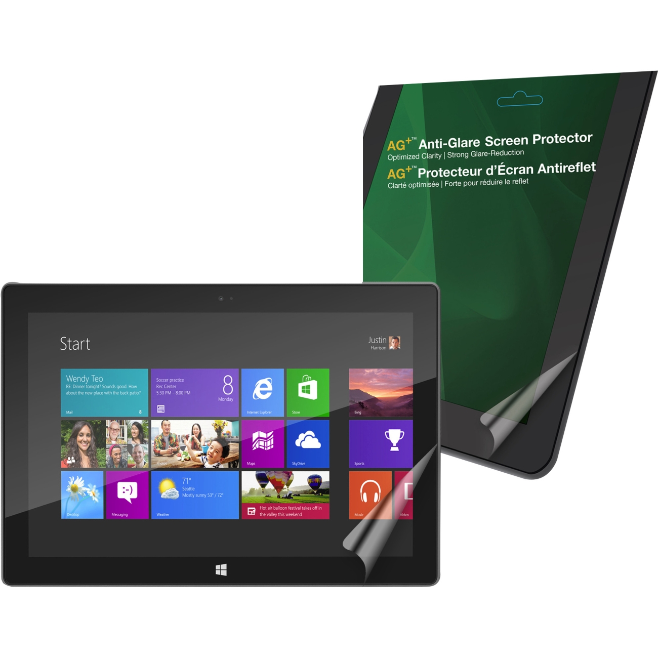 Green Onions Supply AG+ Anti Glare Screen Protector for Microsoft Surface with Windows RT