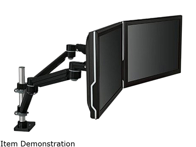 Mount It! Dual Monitor Desk Mount Spring Arm Quick Connect with Clamp/Grommet Base 