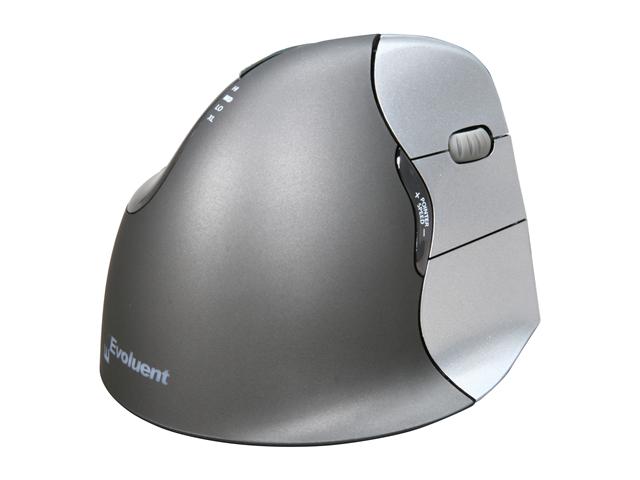 Posturite Penguin 9820098 Silver/Black USB 2.0 Wired Laser 1600 dpi Ambidextrous Vertical Mouse